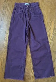 ZARA パープル デニムパンツ クロップド丈 EUR34 USA02のサムネイル