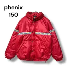 フェニックス　ナイロンジャケット　中綿　１５０　赤　フード着脱可　フルジップ