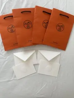 HERMES ショップ袋 5枚と封筒2枚セット