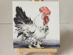鶏の肖像画 (油絵)