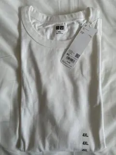 新品 UNIQLO U クルーネックT(半袖) 4XL メンズ 大きいサイズ 白