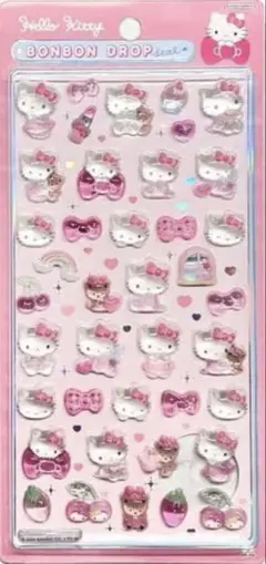 【国内正規品】Hello Kitty ボンボンドロップシール　1枚