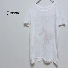 ジェイクルー　レナウン　Ｔシャツ　プリント　綿　コットン100　薄手　半袖のサムネイル