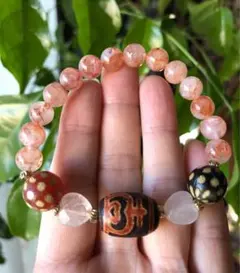 シンプル天珠シリーズ☆ブレスレット☆宝瓶天珠☆満天星天珠☆マニカラン水晶☆水晶