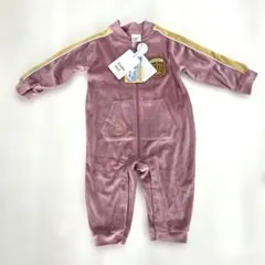 BABY DOLL　パイピングベロアロンパース　80サイズ　ピンク