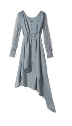 新品未使用 フロントボタンアシンメトリーワンピース eimy istoire