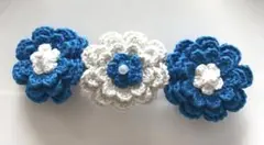 ハンドメイド可愛いボリュームたっぷりのお花モチーフがついたバレッタ☆立体薔薇バラ