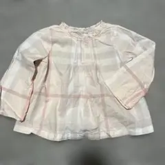 【ほぼ未使用訳あり】バーバリー/BURBERRY ベビーブラウス　12M
