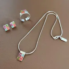 フェリシモ Viveka Bergstrom シルバーネックレス ピアス リング