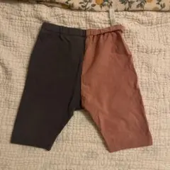 バイカラー4部丈？パンツハーフパンツ　80