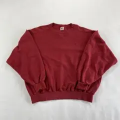 90’s Nike トレーナー レッド 赤 ボックスシルエット 短丈 e374