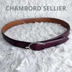 CHAMBORD SELLIER CATUSレザーベルト ボルドー