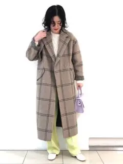 アダムエロペ ダブルフェイストレンチコート ウールコート