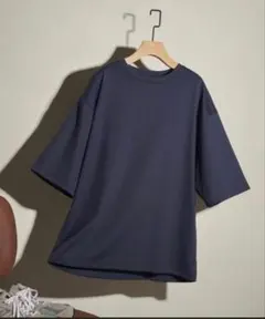 【PUBLIC TOKYO】極 ココTEE リラックスフィット ネイビー M