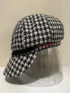 PINK-latteハウンドトゥースキャスケット 56cm