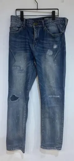 1PIU1UGUALE3×number nine ダメージ加工 ストレッチデニム