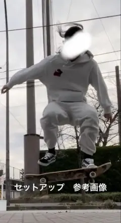 グレー スウェットセット (刺繍デザイン)