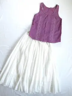 ジルスチュアート　レースカットソー ノースリーブ　タンクトップJILL