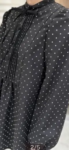 Sono ソーノ　ドット　リボン　ブラウス