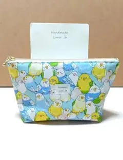セキセイインコ マチ付きポーチ - メルカリ
