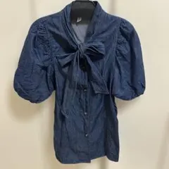H&M デニムボウタイシャツ