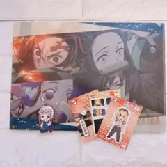 鬼滅の刃 グッズセット A4クリアファイル　ラバスト　シール