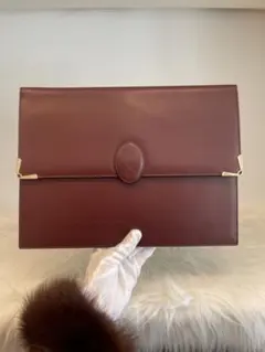 Cartier カルティエ マストライン クラッチバッグ　レザー