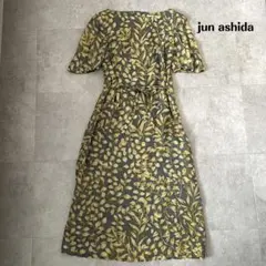 jun ashida ボタニカルプリント ベルテッド ロングワンピースのサムネイル