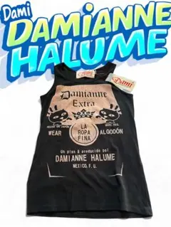 極美品レア❣️y2k新品Damiann Halume 猫イラスト黒色タンクトップ