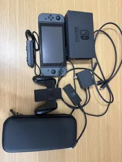 Nintendo Switch (箱無し)グレー 付属品＋純正LANアダプター
