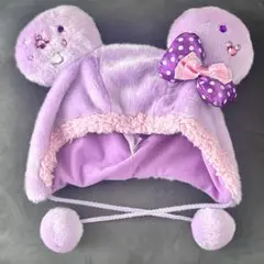 【ディズニー】ファンキャップ58cm ミニーマウス／パープル