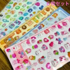 BONBON DROPシールセット6枚 ボンボンドロップシール ぷくぷく 立体
