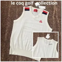 新品未使用ルコックゴルフコレクション レディース ニットベスト オフホワイトL