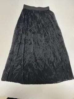 黒 フレアスカート プリーツスカートMサイズ