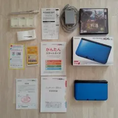 ニンテンドー3DS LL 青✕黒 本体　アクセサリーパック　ソフト１点付き
