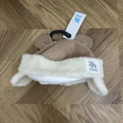 moz ベビー帽子 ボア 耳付き ベージュ　44センチ