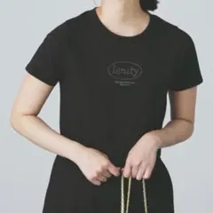 フリーズマート ラインストーン ロゴTシャツ ショート丈 ブラック 半袖 チビTのサムネイル