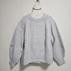 新品•未使用 GROBAL WORK グレー 長袖ニット Mサイズ レディース