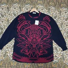 新品未使用 WEAVE ウールブレンド総柄ニット ヴィンテージニット M