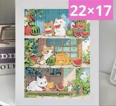 猫 ねこ ネコ ダイヤモンドアートダイヤモンドフィックス ビーズアート