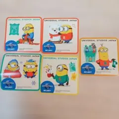 2026年5枚セット8ポイントミニオンズシール　ユニバーサルスタジオジャパン
