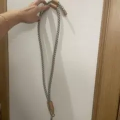ショルダーストラップ 白黒 ロープ レザー