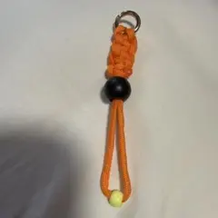 フラットマン パラコード キーホルダー オレンジ お守り 丈夫 車 鍵