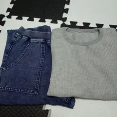 デニムパンツ 　カットソーセット