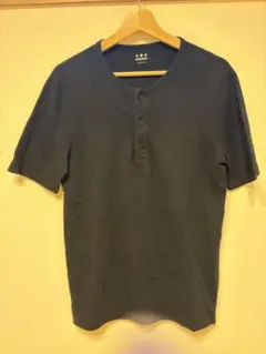 スリードッツ　ワッフルヘンリーネックTシャツ　半袖　黒　ブラック　M USA製のサムネイル