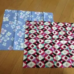 和柄生地♡はぎれ♡2枚セット♡役37×43