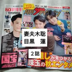 妻夫木聡　目黒蓮　月刊ザテレビジョン月刊TVガイド切り抜き