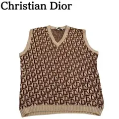 希少★MISS DIOR クリスチャンディオール ニットベスト トロッター柄 M
