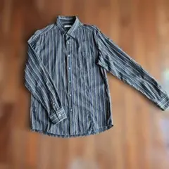 a.v.v HOMME ストライプ 長袖シャツ 50サイズのサムネイル