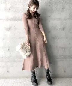 新品 未使用★ archives アルシーヴ 長袖ワンピース レディース M